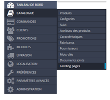 Prestashop module landing page